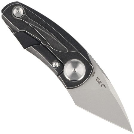 Bestech Tulip Frame Lock Knife Black Titanium, Fine Stonewashed M390 by Ostap Hel (BT1913E)