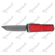 Nóż automatyczny OTF TacKnives TAKCOM Vigor V2 Red G10 / Grey Aluminum, Satin 154CM