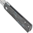 Maserin Daga Black/Blue FatCarbon, Satin Elmax by Attilio Morotti Knife (372/B)