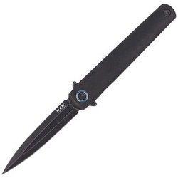 Nóż składany MKM Flame Dagger Black Titanium, Black Stonewashed M390 by Michael Zieba (MK FL02-TDSW)
