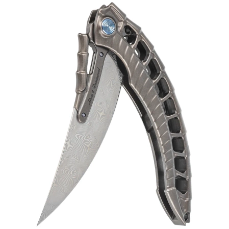 Nóż składany RikeKnife Alien 4 Dark Gray Titanium, Damasteel by Richard Wu (RK-ALIEN4-DG)