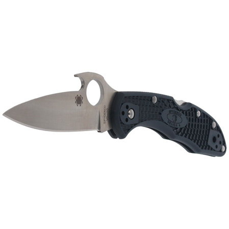 Spyderco Delica 4 FRN Grey Emerson Opener PlainEdge Knife (C11PGYW)