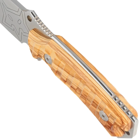 Fox Oxylos Olive Wood, Satin Becut Knife (FX-616 OL)