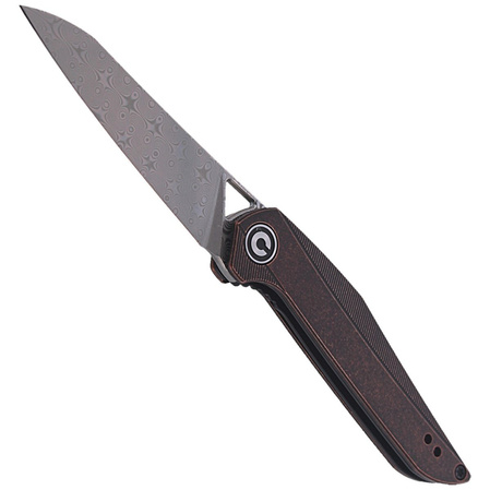 CIVIVI McKenna Black Stonewashed Copper, Damascus by Elijah Isham (C905DS-2)