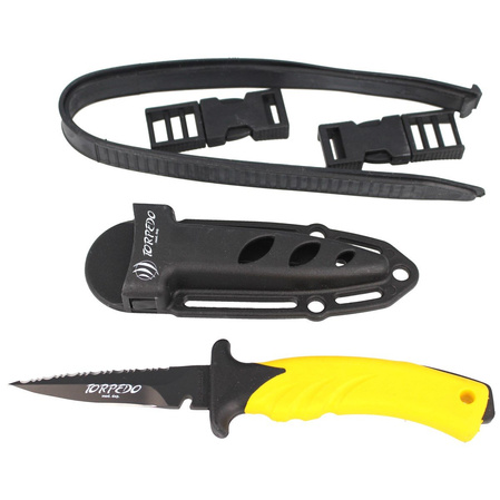 MAC Coltellerie Torpedo 9 BE Yellow Diving Knife 90mm (MC TRP09-2.Y)