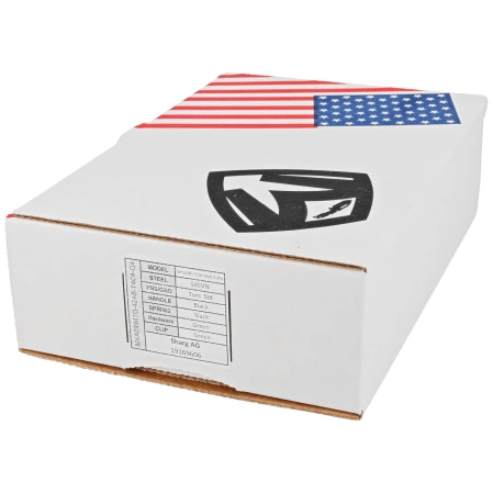 Nóż automatyczny Medford Smooth Criminal Auto Black Aluminium, Green HW/Clip, Tumbled S45VN by Greg Medford (MKA0394TQ-42AB-T4C4-Q4)