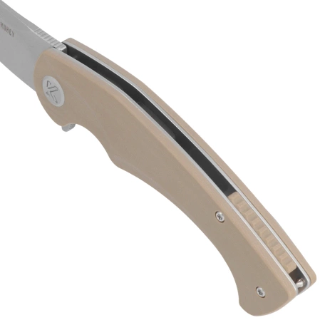 Nóż składany Kubey Scimitar KU173M Tan G10, Bead Blasted 14C28N