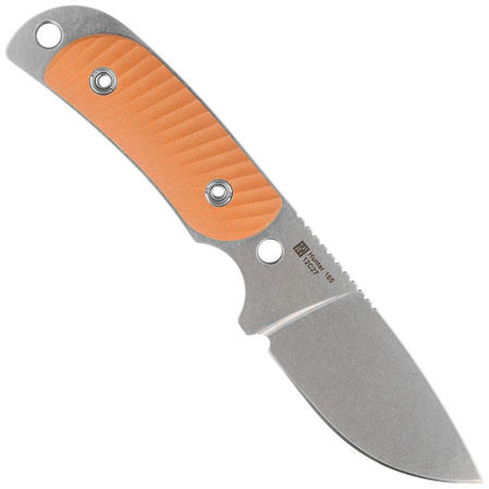 Real Steel Hunter 165 Orange G10, Stonewashed 12C27 knife (3532)