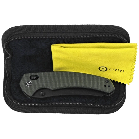 Civivi Sixgill Knife Green Canvas Micarta, Black Stonewashed Nitro-V by Gavko Knives (C24050-3)