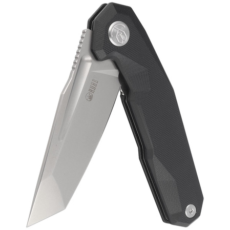 Kubey Carve Knife Black G10, Beadblasted AUS-10 (KB237G)