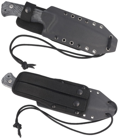 LionSteel Knife Black Canvas Micarta, Satin CPM 3V by Molletta (T6 3V CVB)