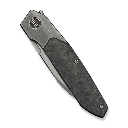 Nóż składany WeKnife Brr15 Gray Titanium/Shredded Carbon Fiber, Polished Gray M390 by Rafal Brzeski (WE24007-3)