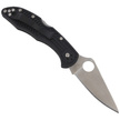 Spyderco Delica 4 FRN Black Flat Ground PlainEdge Knife (C11FPBK)