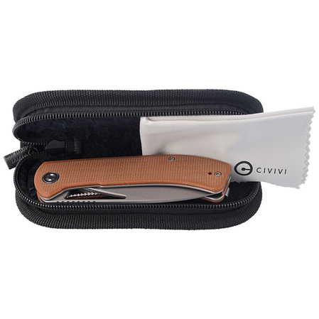CIVIVI Riffle Brown Micarta, Stonewashed (C2024A)