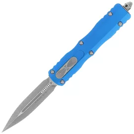 Nóż automatyczny OTF Microtech Dirac D/E Blue Aluminium, Apocalyptic M390 by Tony Marfione (225-10APBL)