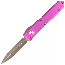 Nóż automatyczny OTF Microtech Ultratech D/E Violet Aluminium, Bronzed Apocalyptic M390 by Tony Marfione (122-13APVI)