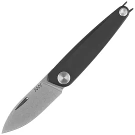 Nóż składany ANV Z050 BB Black Aluminium, Stonewashed Sleipner (ANVZ050-007)