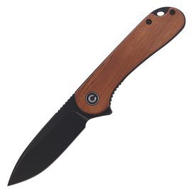 Nóż składany CIVIVI Elementum Flipper Cuibourtia Wood, Black Stonewashed (C907U)