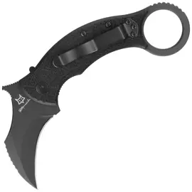 Nóż składany FOX Tribal K Karambit Black G10, Black Top Shield N690Co by Doug Marcaida (FX-802)