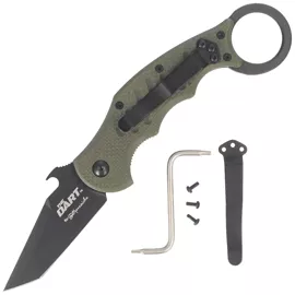 Nóż składany Fox The Dart Karambit OD Green G10, Black Idroglider N690 by Doug Marcaida (FX-597 OD)