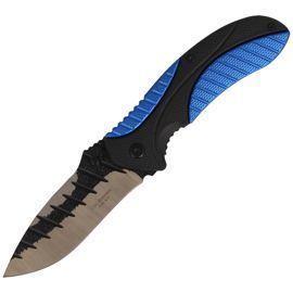 Nóż składany Herbertz Solingen Hit Blue/Black Aluminium/Plastic, Satin/Forged (588212)