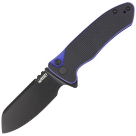 Nóż składany Kubey Knife Creon Black/Blue G10, Blackwashed AUS-10 (KU336D)