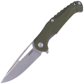 Nóż składany Kubey Knife Dugu, OD Green G10, Stonewashed D2 (KU210B)