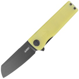 Nóż składany Kubey Knife Sailor Translucent Yellow G10, Blackwashed AUS-10 by Sekira Sochi (KU317B)