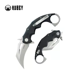 Nóż składany Kubey Mini Wrath Black G10, Beadblasted 14C26N by MUZI Design (KU262A)