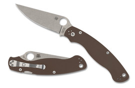 Nóż składany Spyderco Military 2 Sprint Run Brown G10, Satin CPM 15V by Sal i Eric Glesser (C36GPBN15V2)