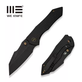 Nóż składany We Knife High-Fin XL Black Titanium, Black Stonewashed CPM 20CV by Gavko Knives (WE24010-1)