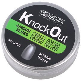 Śrut JSB KnockOut Slugs .251 / 6.37 mm 2.170 g, 150 szt (546125-150)