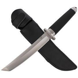 Sztylet japoński tanto Herbertz CJH Black Rubber, Satin 420 (581318)