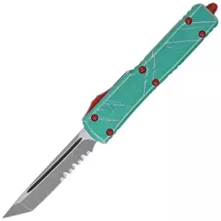 Nóż automatyczny OTF Microtech UTX-70 T/E Bounty Hunter Signature OTF Knife Distressed Green Aluminum, Apocalyptic P/S M390 (149-11BH)