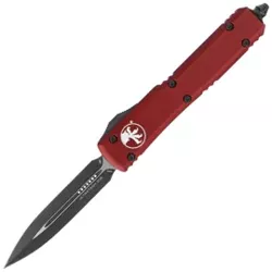 Nóż automatyczny OTF Microtech Ultratech D/E Merlot Red Aluminium, Black M390 by Tony Marfione (122-1MR)