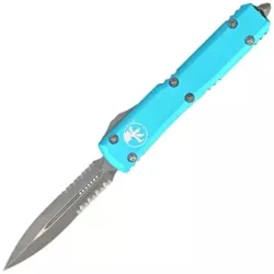 Nóż automatyczny OTF Microtech Ultratech D/E Turquoise Aluminium, Apocalyptic P/S M390 by Tony Marfione (122-11APTQ)