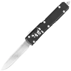 Nóż automatyczny OTF Microtech Ultratech S/E Steamboat Willie Signature Black Aluminium, Antique White M390 by Tony Marfione (121-1SB)