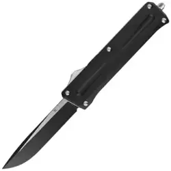 Nóż automatyczny OTF TacKnives TAKCOM Stinger DP Black Aluminum, DLC 154CM