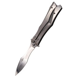 Nóż motylkowy Third Decor Habitat Balisong Chrome Stainless Steel, Chrome 420 (K2818CR)