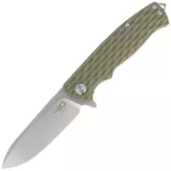 Nóż składany Bestech Grampus Olive G10, Stonewashed / Satin D2 (BG02B)