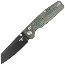 Nóż składany Bestech Slasher Green Micarta, Black Stonewashed D2 (BG43B-2)