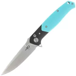 Nóż składany Bestech Swordfish Black/Light Blue G10, Satin 14C28N (BG62F)