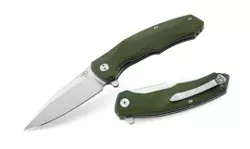 Nóż składany Bestech Warwolf Army Green G10, Stonewashed/Satin D2 (BG04B)