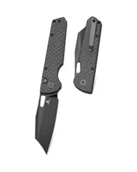 Nóż składany Bestechman Guardian Black CF Pattern G10, Black PVD D2 (BMK11E)