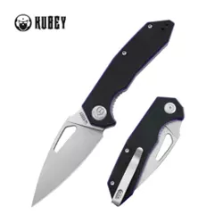 Nóż składany Kubey Coeus Black/Purple G10, Beadblasted 14C28N (KU122R)