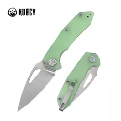 Nóż składany Kubey Coeus Jade G10, Stonewashed 14C28N (KU122V)