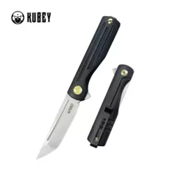 Nóż składany Kubey Musō Black Titanium, Satin M390 by Tiguass (KB244C)