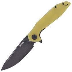 Nóż składany Kubey Nova Yellow G10, Black Stonewashed D2 (KU117C)