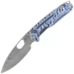 Nóż składany Medford Infraction Blue/Silver Titanium ''Peaks and Valleys'', Std HW, Brsh Clip, Tumbled S45VN by Greg Medford (MK031STQ-37A2-TSCS-BN)