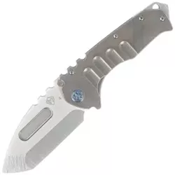 Nóż składany Medford Praetorian T Tanto Tumbled Titanium, Blue HW/Clip, Tumbled S45VN by Greg Medford (MK0124TT-01TM-T2C2-BN)